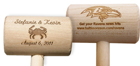 photo of an imprinted crab mallet